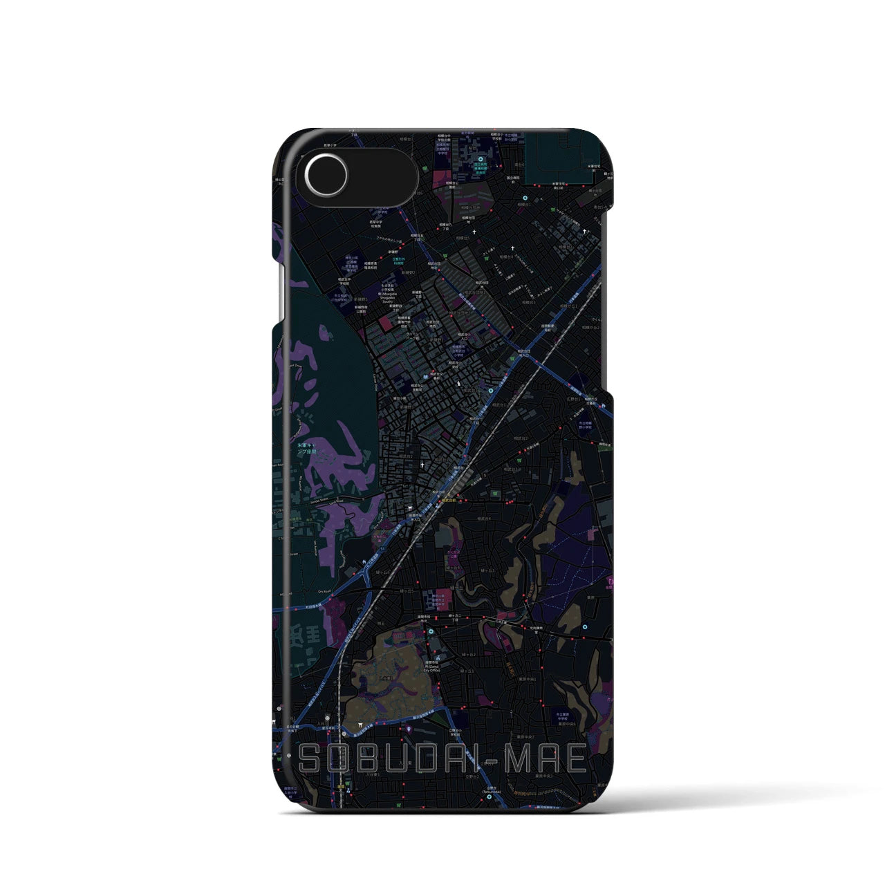 【相武台前(神奈川県)】地図柄iPhoneケース(バックカバータイプ)