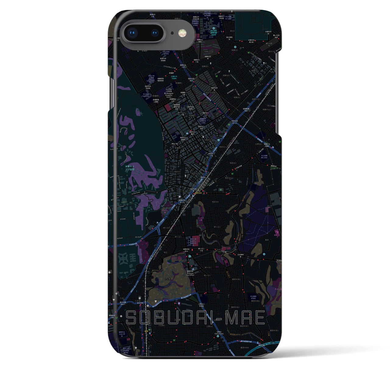 【相武台前(神奈川県)】地図柄iPhoneケース(バックカバータイプ)
