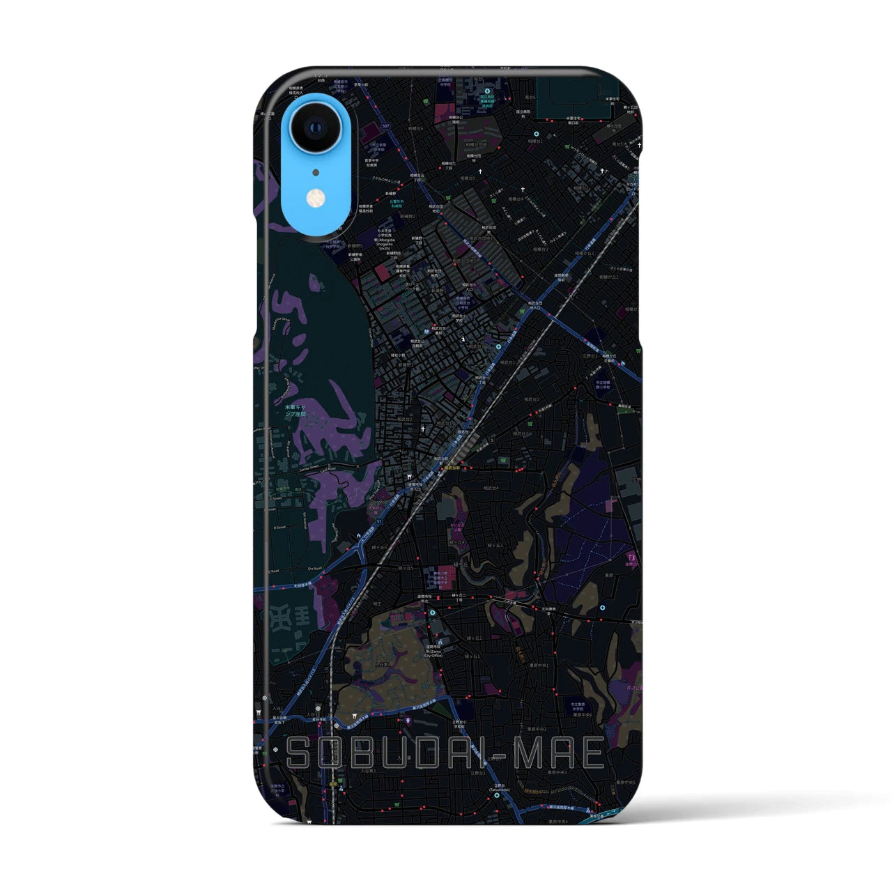 【相武台前(神奈川県)】地図柄iPhoneケース(バックカバータイプ)