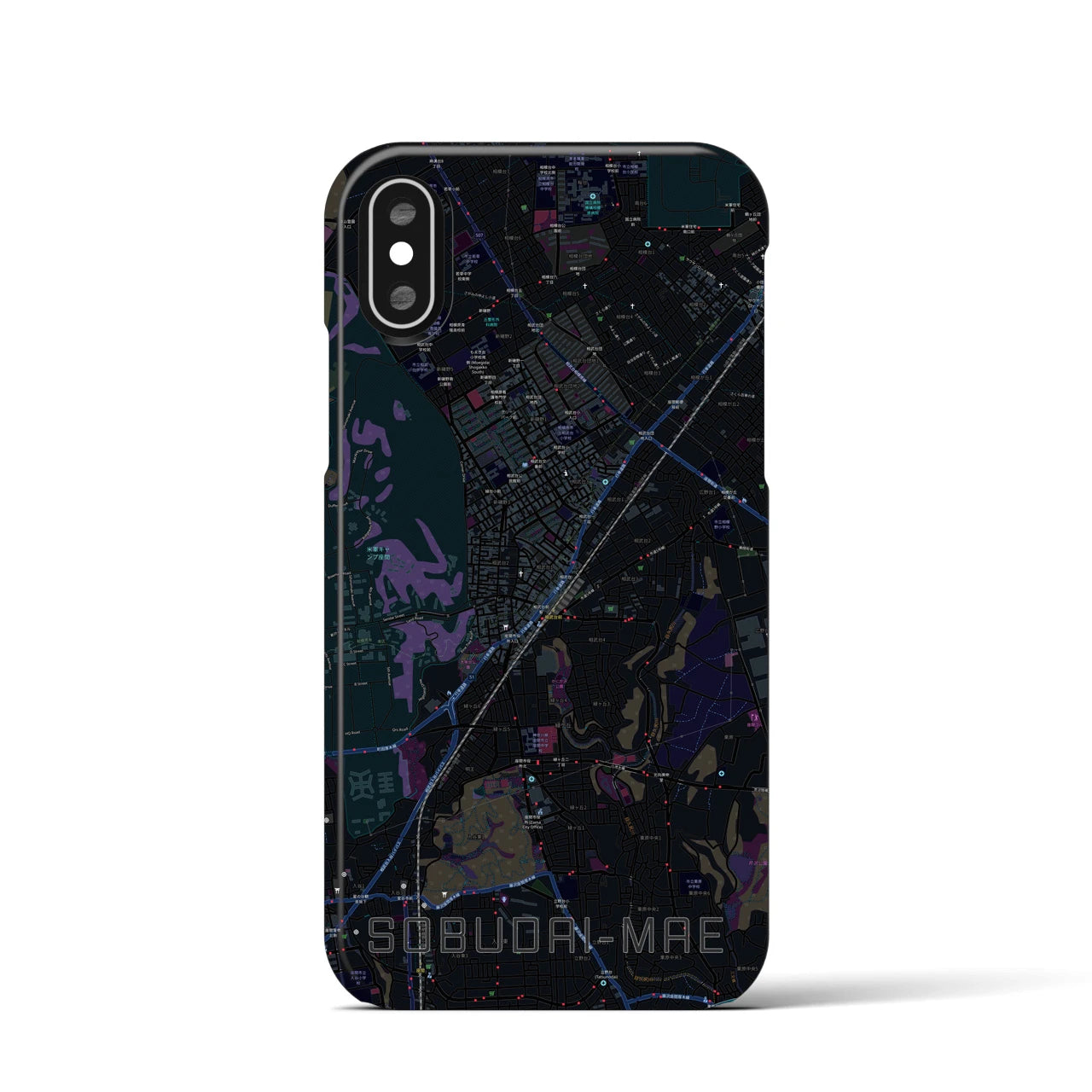 【相武台前(神奈川県)】地図柄iPhoneケース(バックカバータイプ)