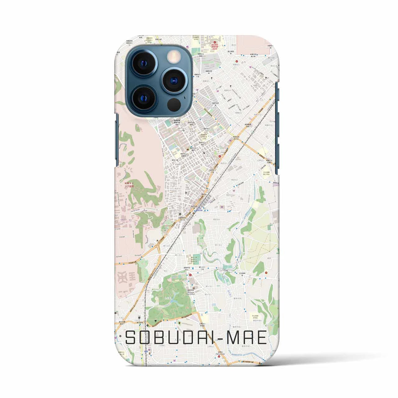 【相武台前(神奈川県)】地図柄iPhoneケース(バックカバータイプ)