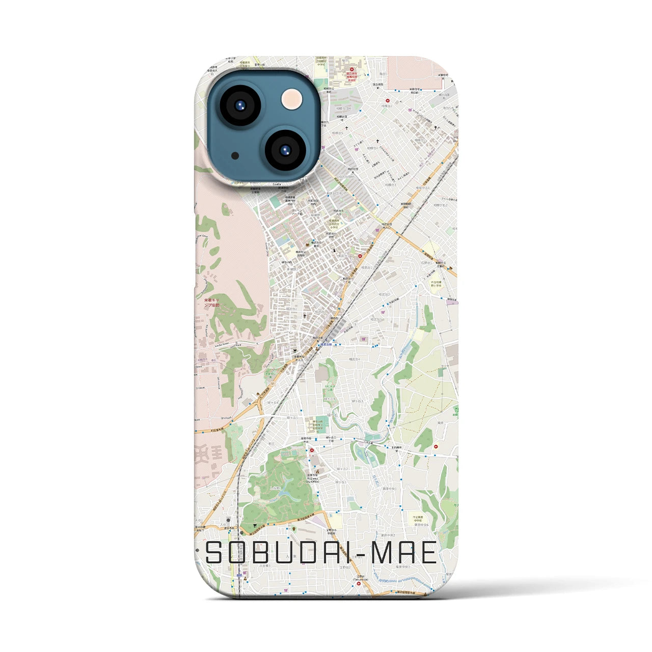 【相武台前(神奈川県)】地図柄iPhoneケース(バックカバータイプ)