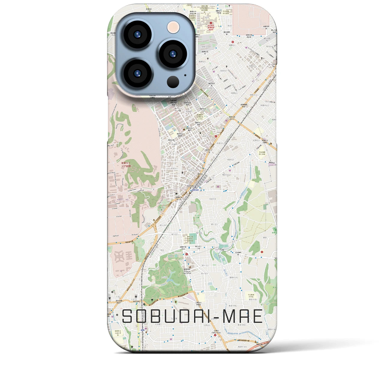 【相武台前(神奈川県)】地図柄iPhoneケース(バックカバータイプ)