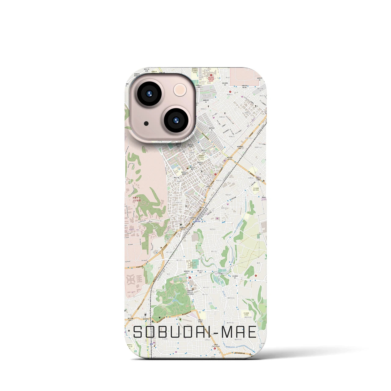 【相武台前(神奈川県)】地図柄iPhoneケース(バックカバータイプ)