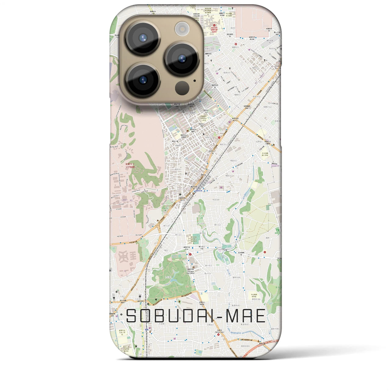 【相武台前(神奈川県)】地図柄iPhoneケース(バックカバータイプ)