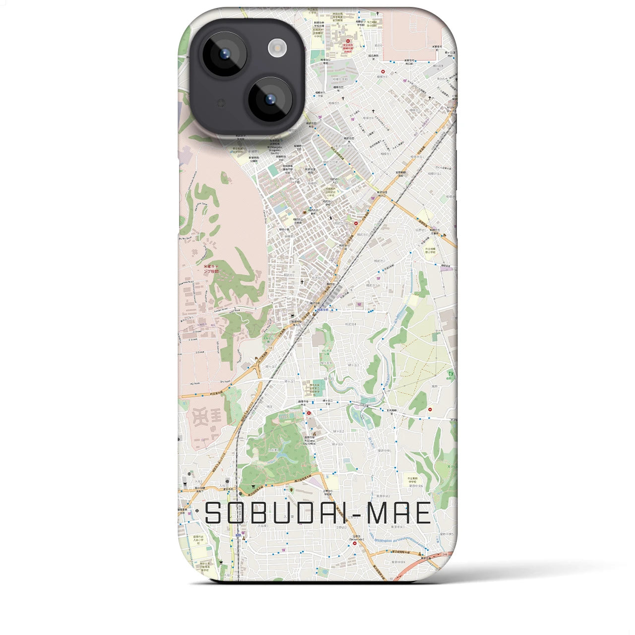 【相武台前(神奈川県)】地図柄iPhoneケース(バックカバータイプ)