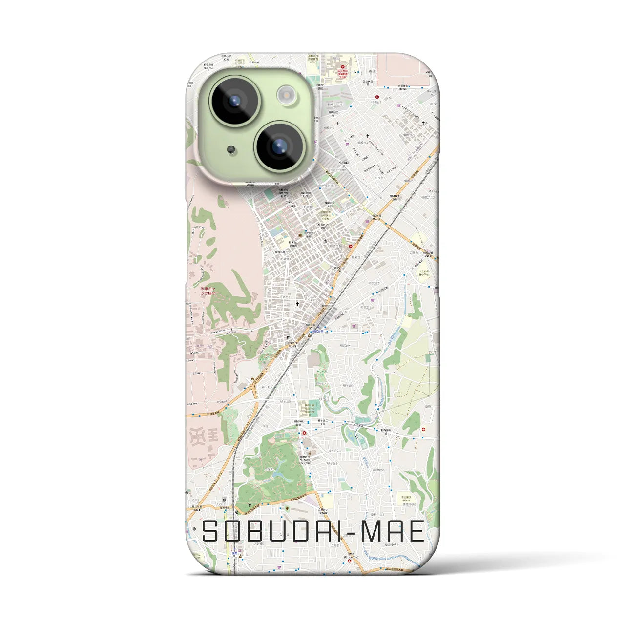 【相武台前(神奈川県)】地図柄iPhoneケース(バックカバータイプ)