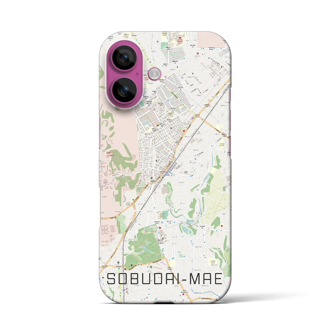 【相武台前(神奈川県)】地図柄iPhoneケース(バックカバータイプ)
