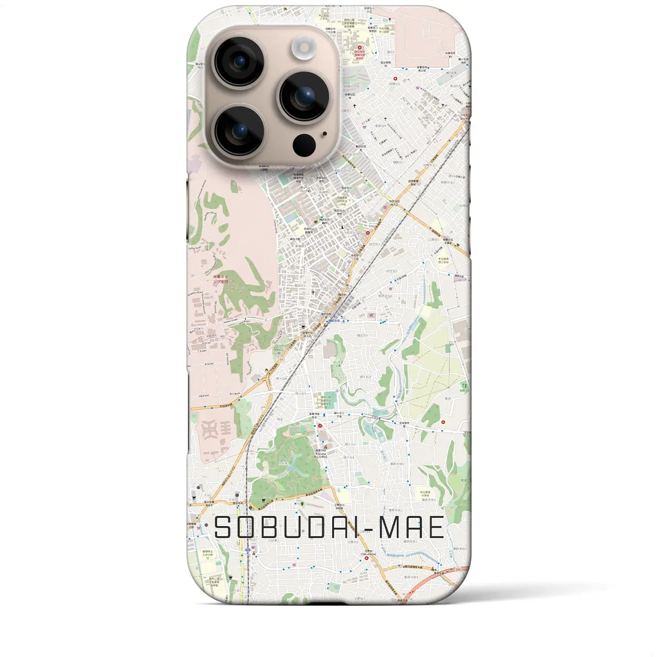 【相武台前(神奈川県)】地図柄iPhoneケース(バックカバータイプ)