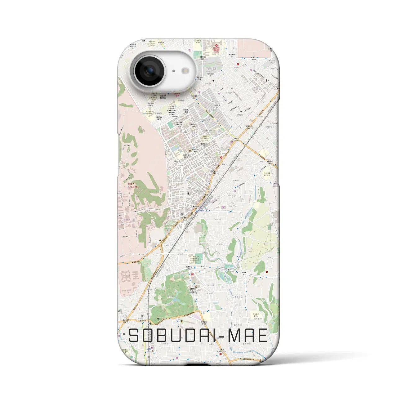 【相武台前(神奈川県)】地図柄iPhoneケース(バックカバータイプ)