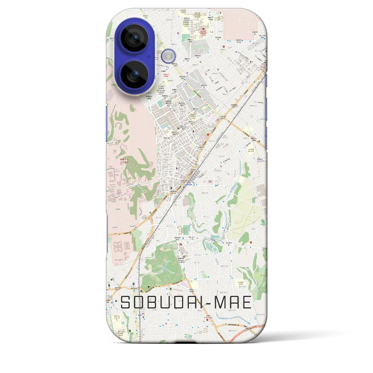 【相武台前(神奈川県)】地図柄iPhoneケース(バックカバータイプ)ナチュラル・iPhone 16 Pro Max 用