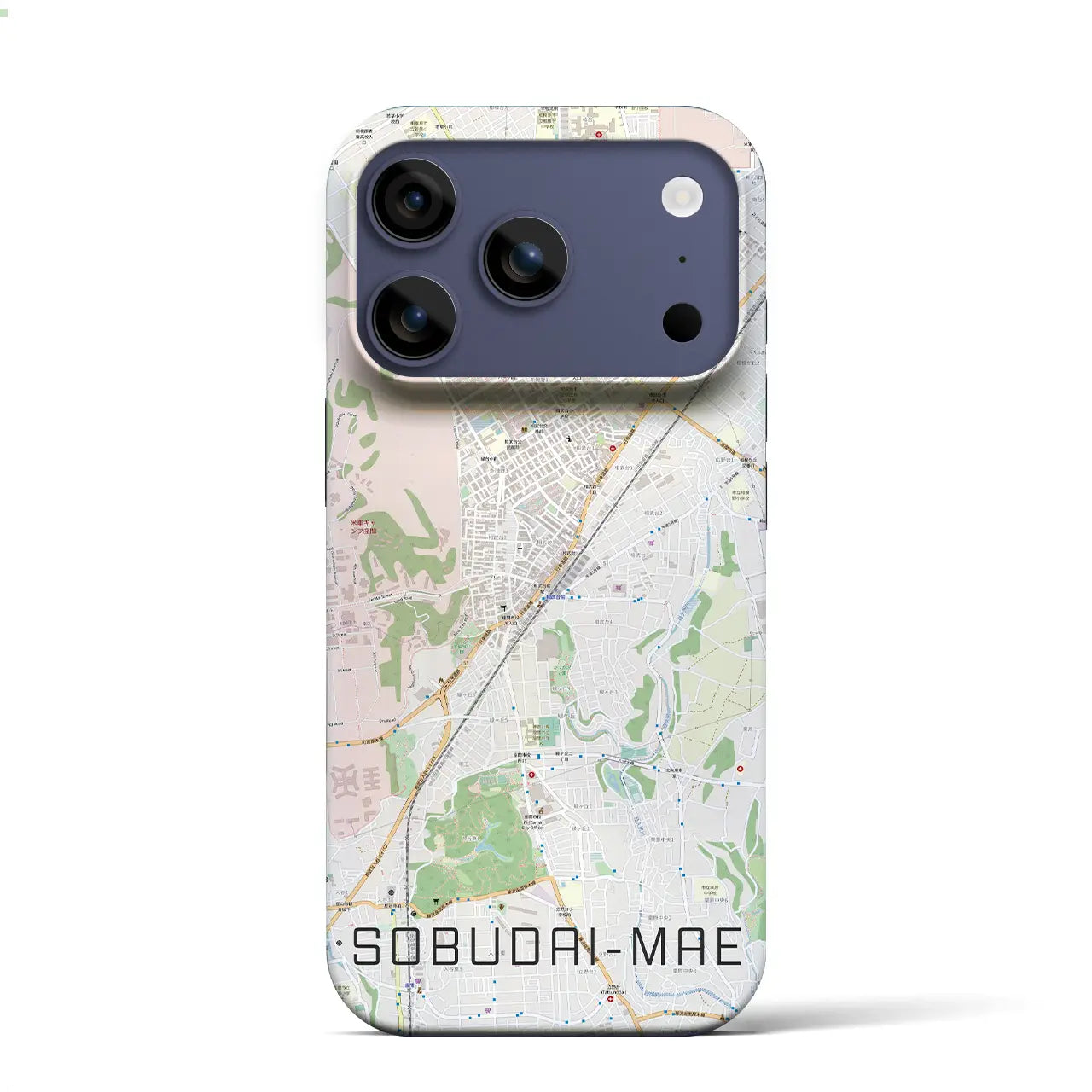 【相武台前(神奈川県)】地図柄iPhoneケース(バックカバータイプ)