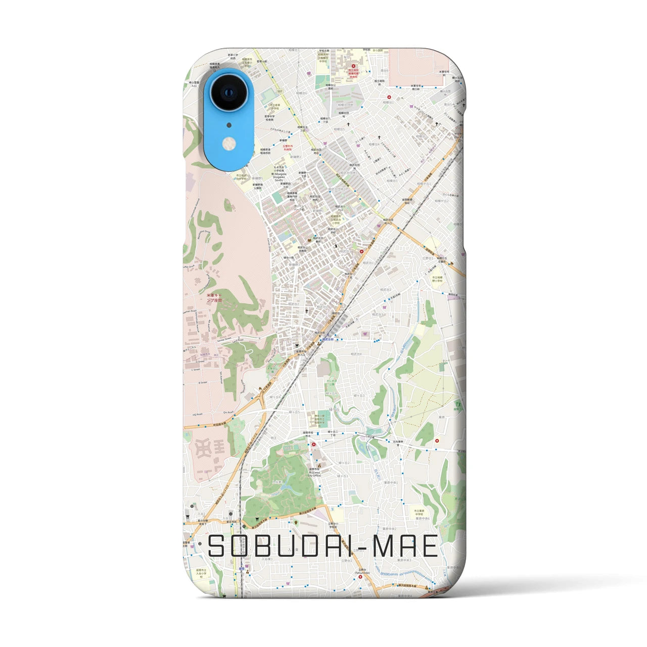 【相武台前(神奈川県)】地図柄iPhoneケース(バックカバータイプ)