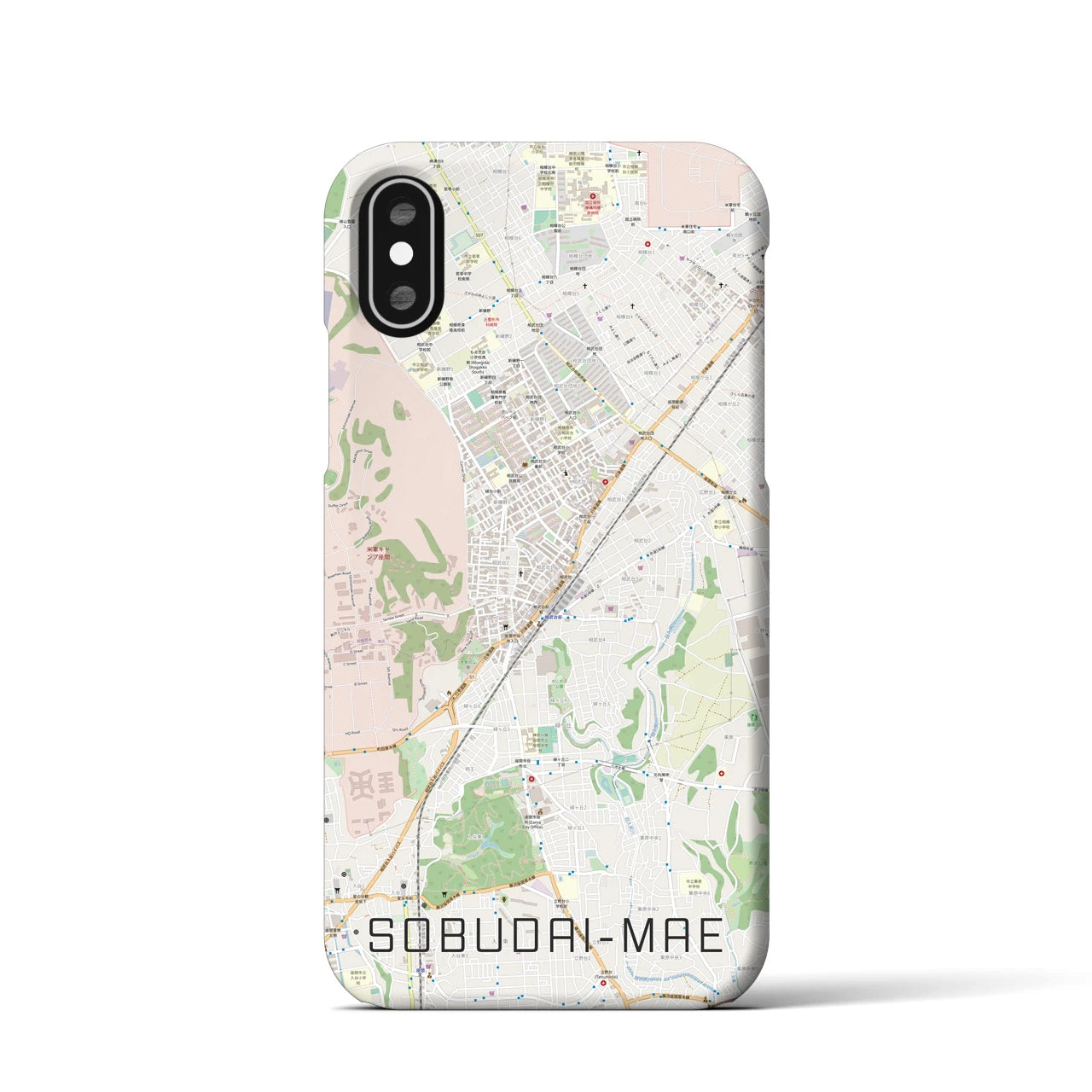 【相武台前(神奈川県)】地図柄iPhoneケース(バックカバータイプ)