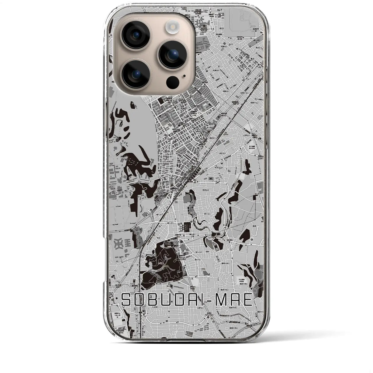 【相武台前(神奈川県)】地図柄iPhoneケース(クリアタイプ)