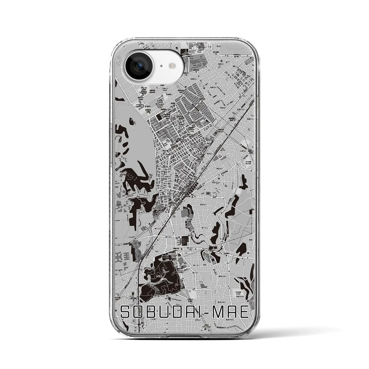 【相武台前(神奈川県)】地図柄iPhoneケース(クリアタイプ)