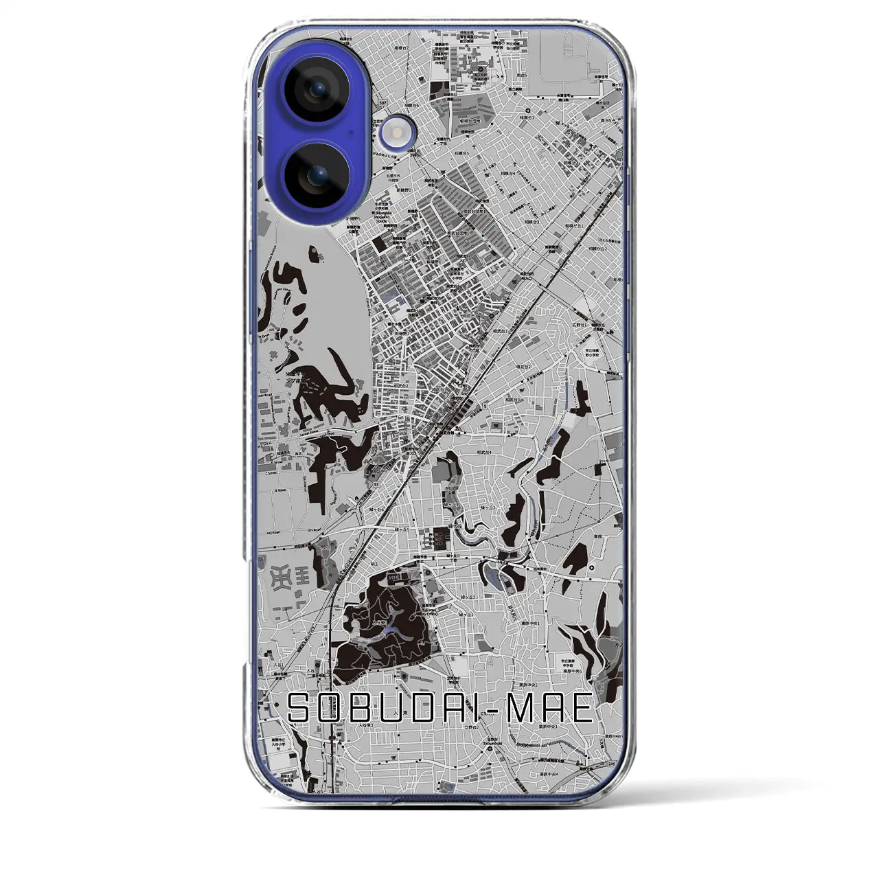 【相武台前(神奈川県)】地図柄iPhoneケース(クリアタイプ)