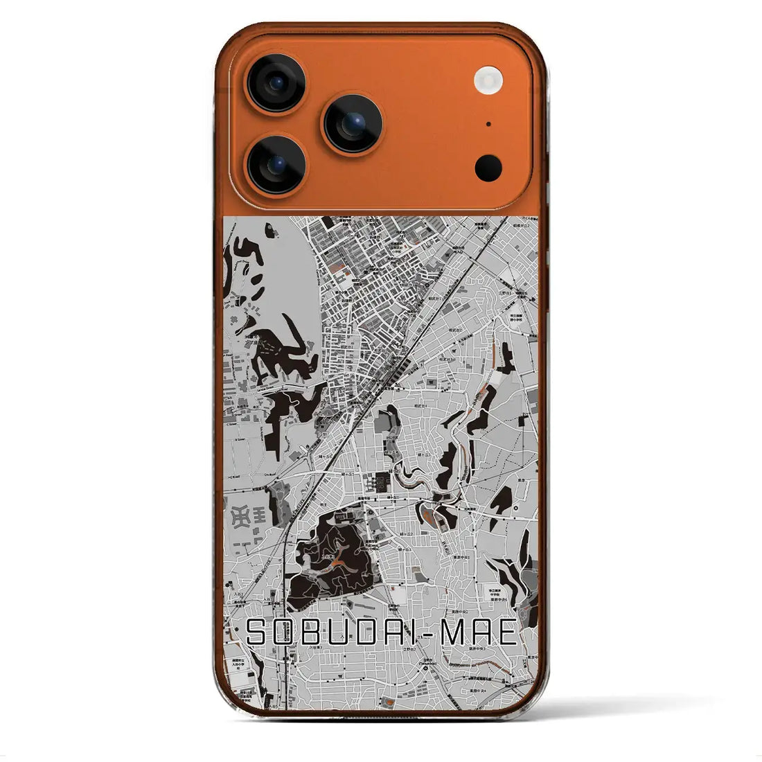 【相武台前(神奈川県)】地図柄iPhoneケース(クリアタイプ)