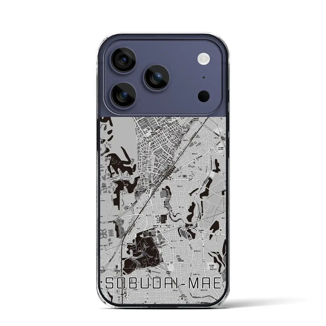 【相武台前(神奈川県)】地図柄iPhoneケース(クリアタイプ)