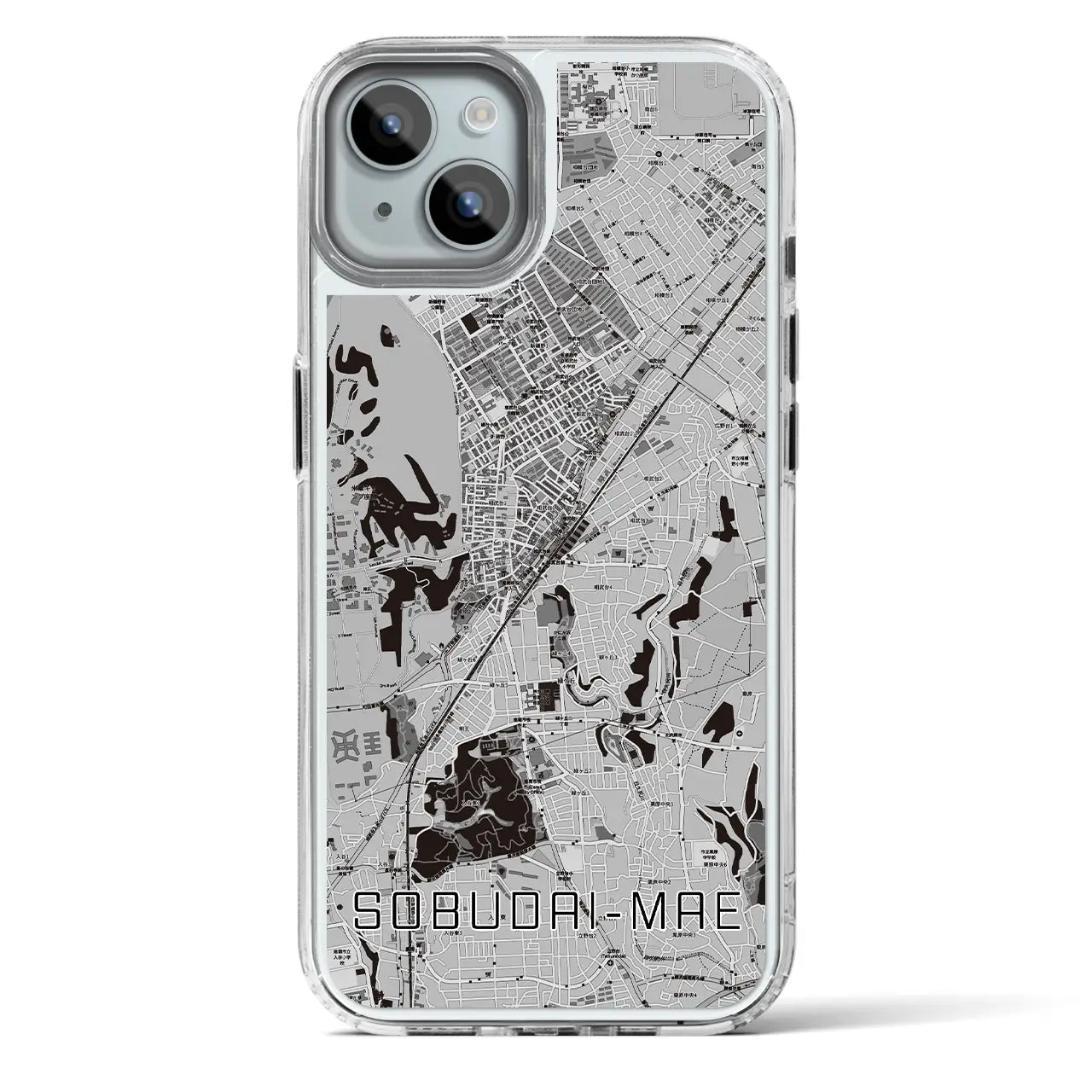【相武台前(神奈川県)】地図柄iPhoneケース(MagSafeタイプ)