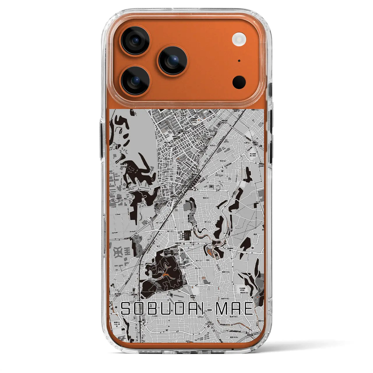 【相武台前(神奈川県)】地図柄iPhoneケース(MagSafeタイプ)