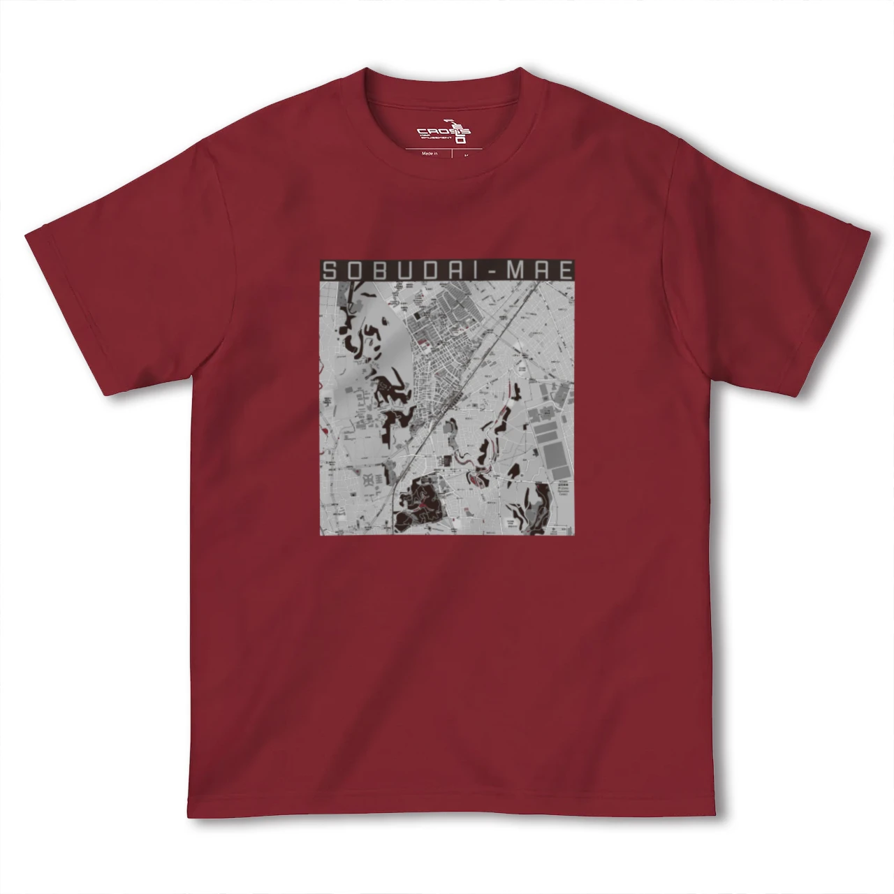【相武台前(神奈川県)】地図柄ヘビーウェイトTシャツ