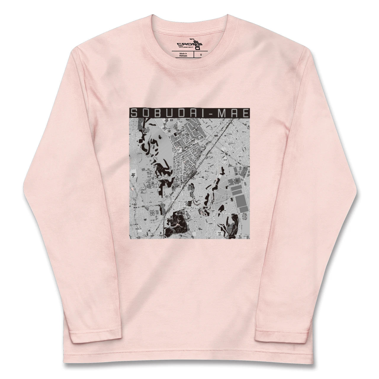 【相武台前(神奈川県)】地図柄ロングスリーブTシャツ