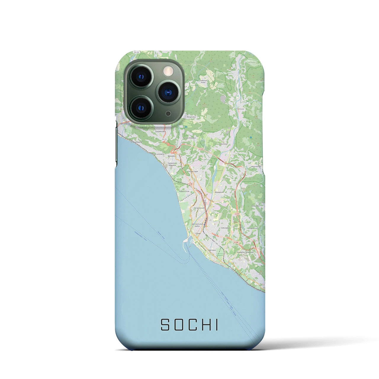 【ソチ(ロシア)】地図柄iPhoneケース(バックカバータイプ)