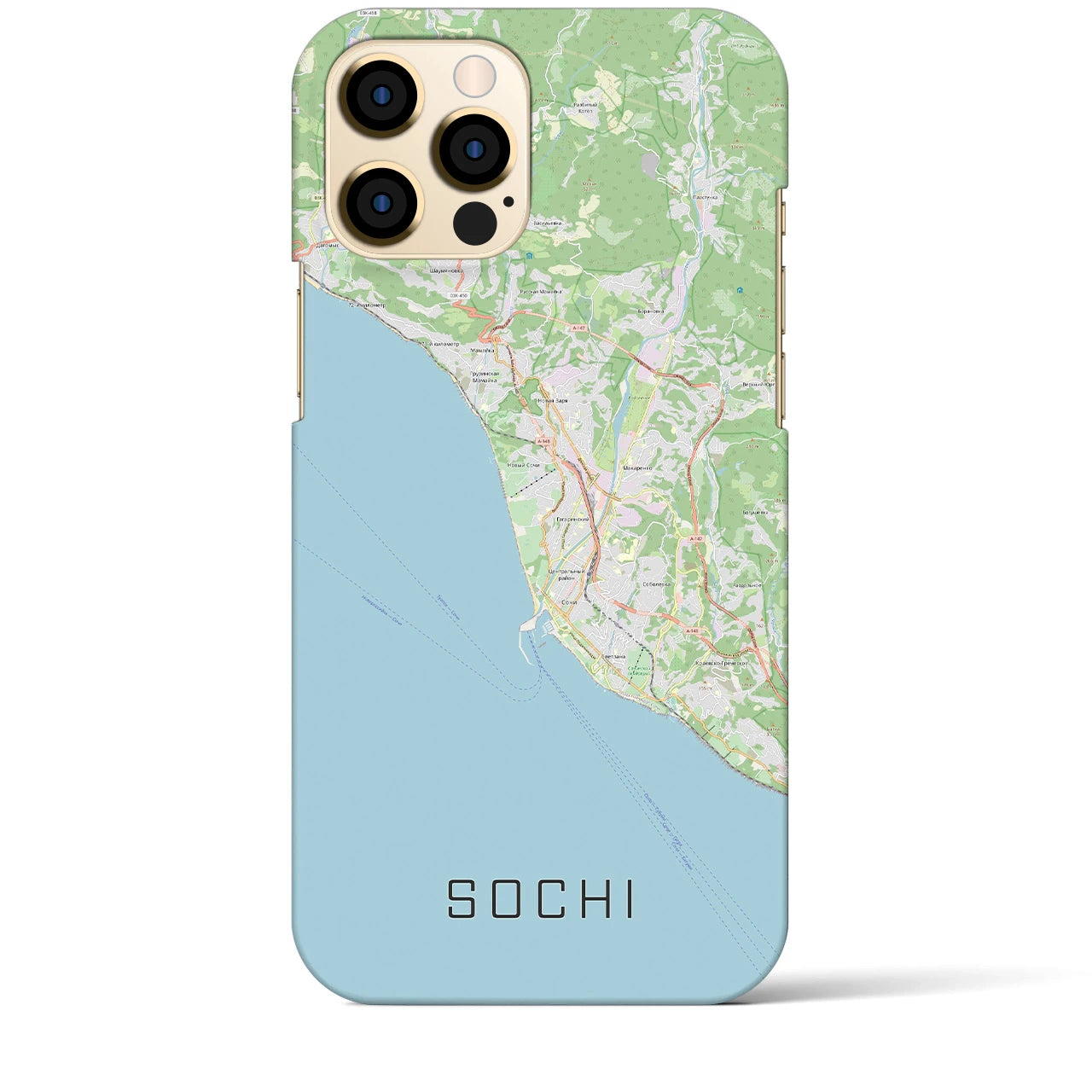 【ソチ(ロシア)】地図柄iPhoneケース(バックカバータイプ)