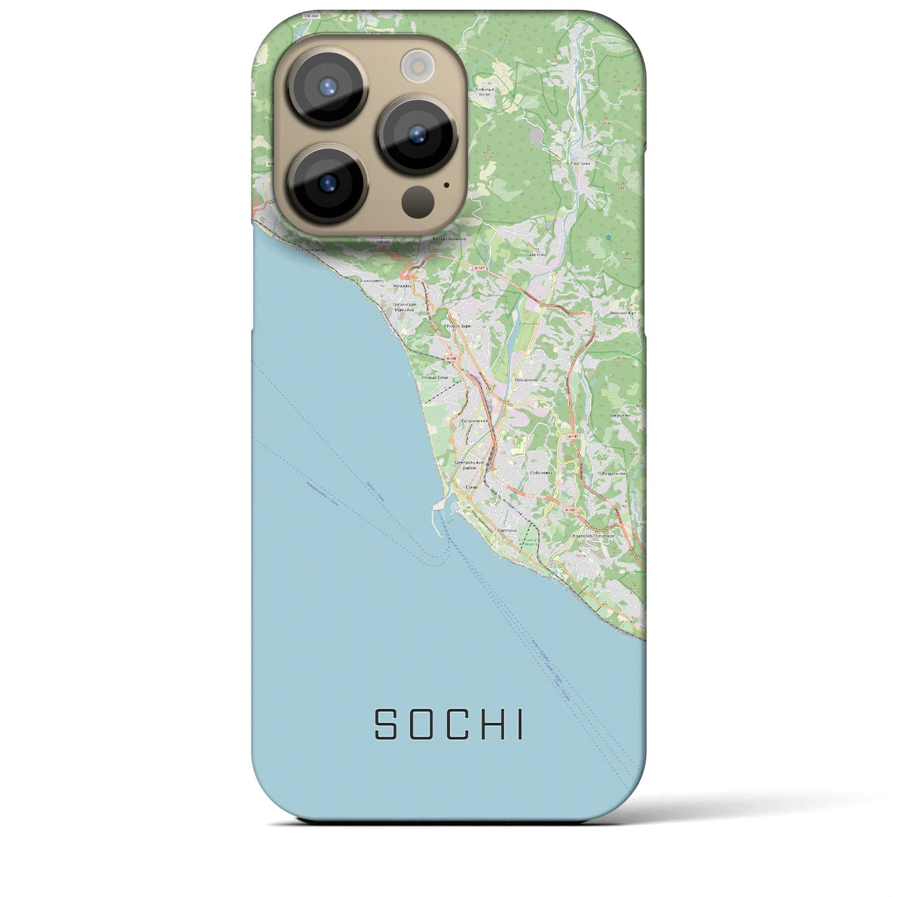 【ソチ(ロシア)】地図柄iPhoneケース(バックカバータイプ)