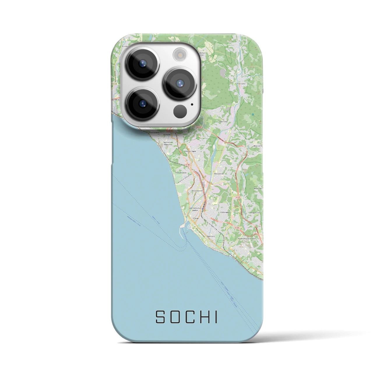 【ソチ(ロシア)】地図柄iPhoneケース(バックカバータイプ)