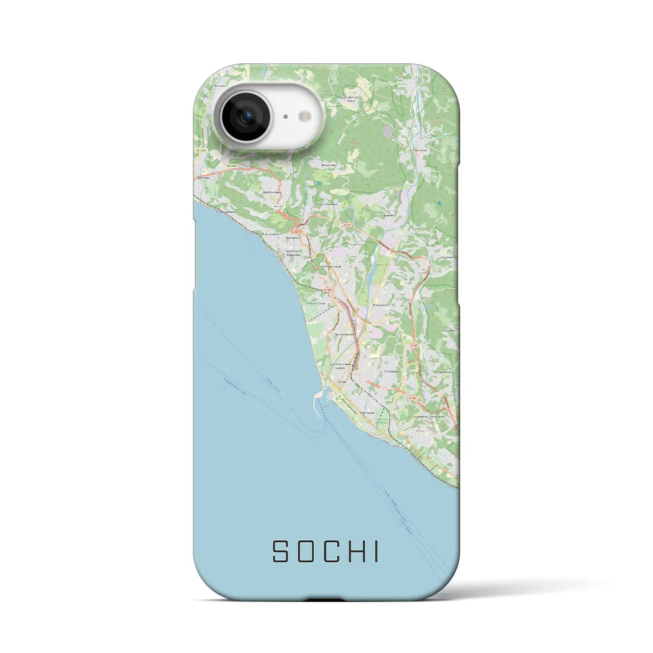 【ソチ(ロシア)】地図柄iPhoneケース(バックカバータイプ)