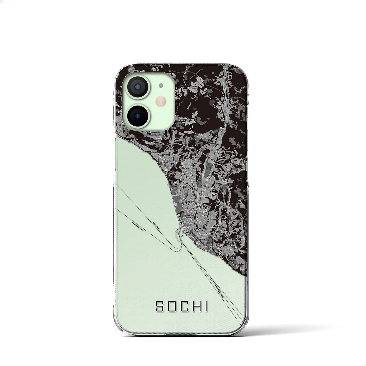 【ソチ(ロシア)】地図柄iPhoneケース(クリアタイプ)