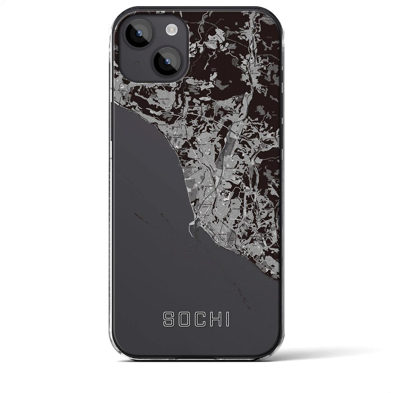 【ソチ(ロシア)】地図柄iPhoneケース(クリアタイプ)