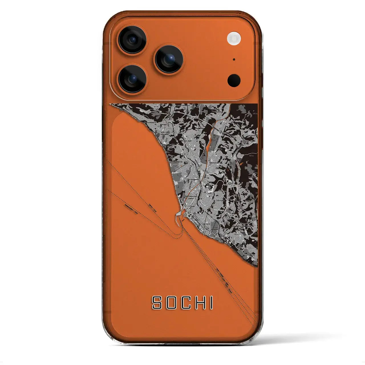 【ソチ(ロシア)】地図柄iPhoneケース(クリアタイプ)