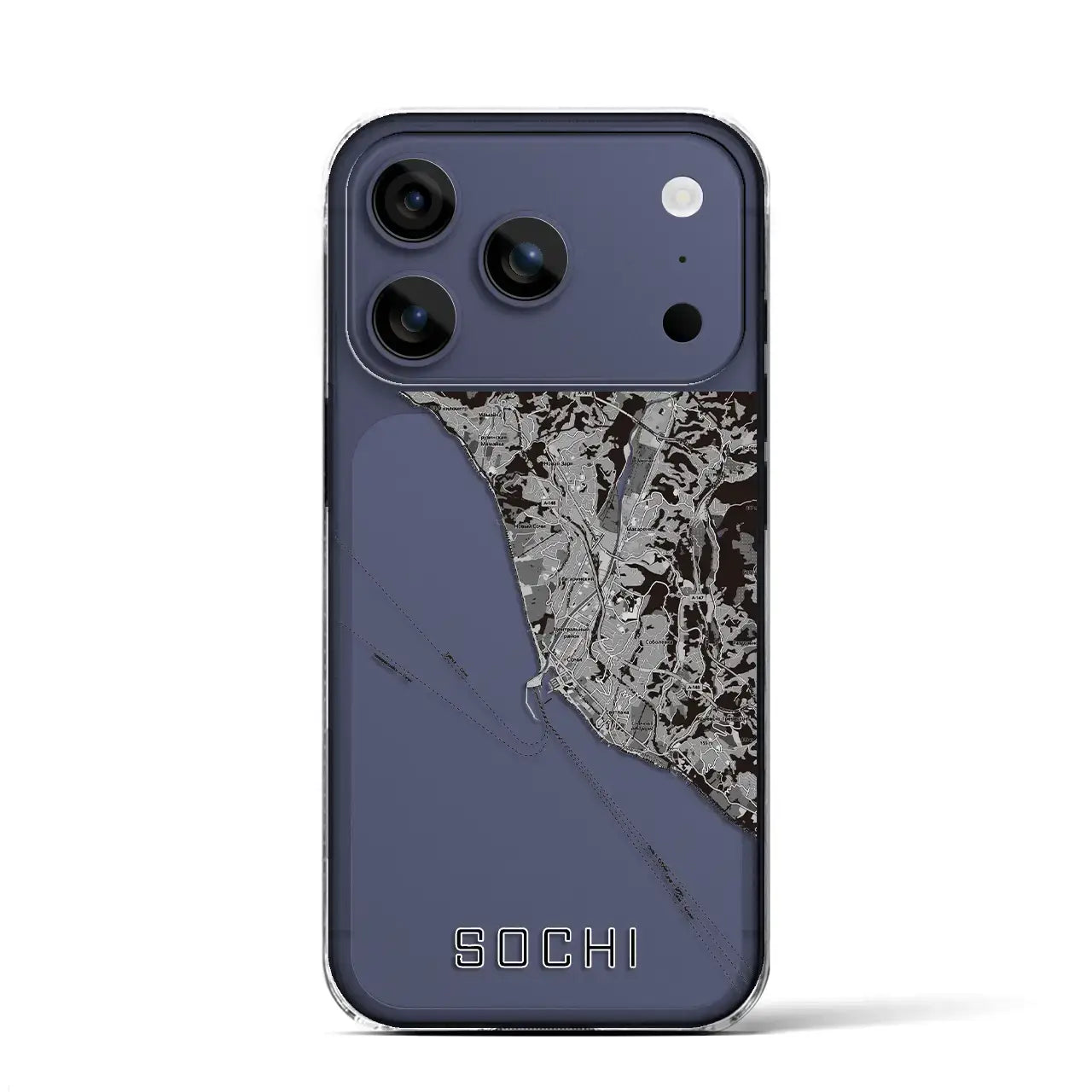 【ソチ(ロシア)】地図柄iPhoneケース(クリアタイプ)