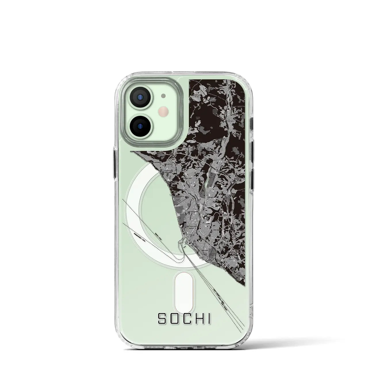 【ソチ(ロシア)】地図柄iPhoneケース(MagSafeタイプ)