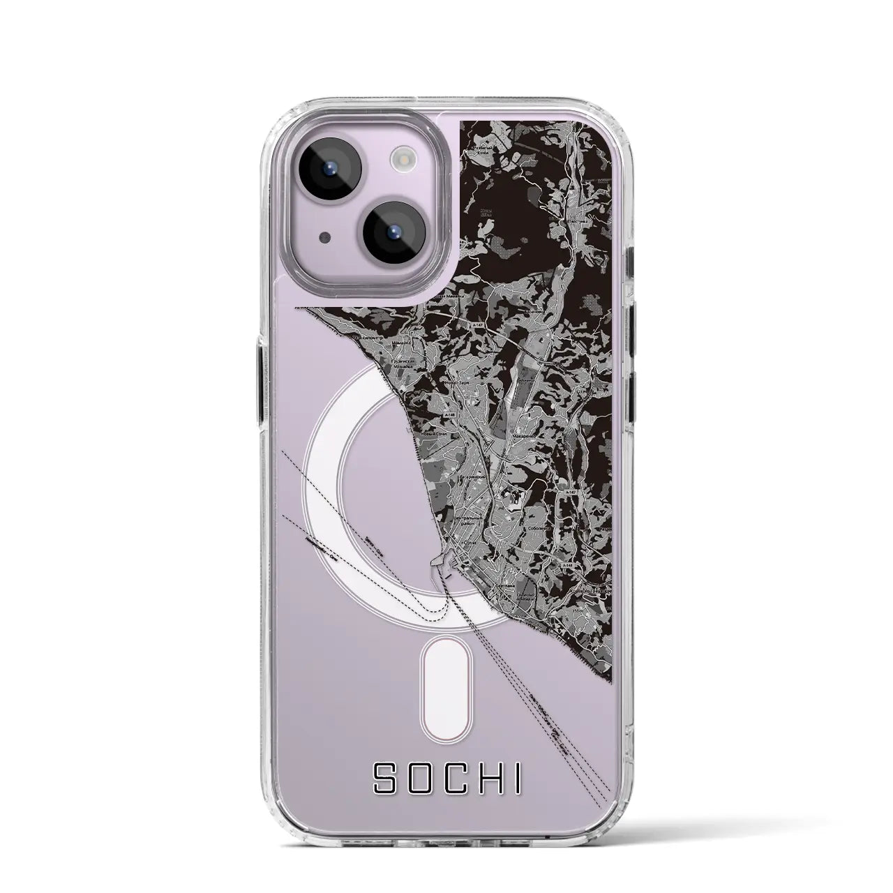 【ソチ(ロシア)】地図柄iPhoneケース(MagSafeタイプ)
