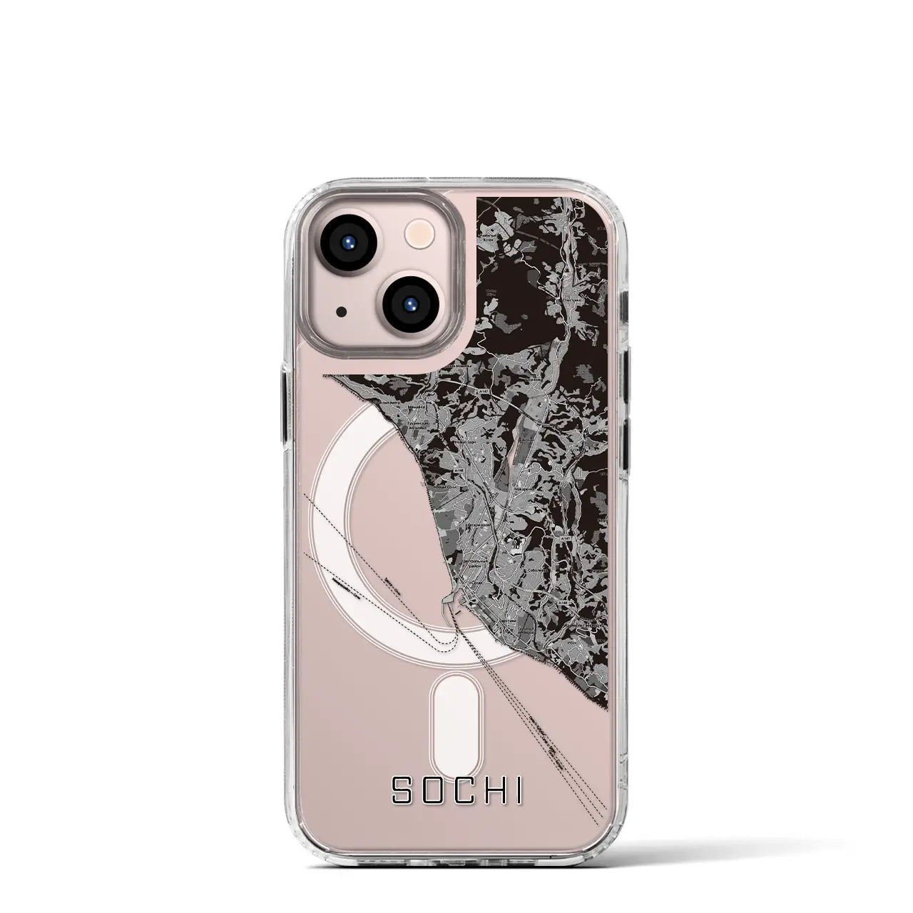 【ソチ(ロシア)】地図柄iPhoneケース(MagSafeタイプ)