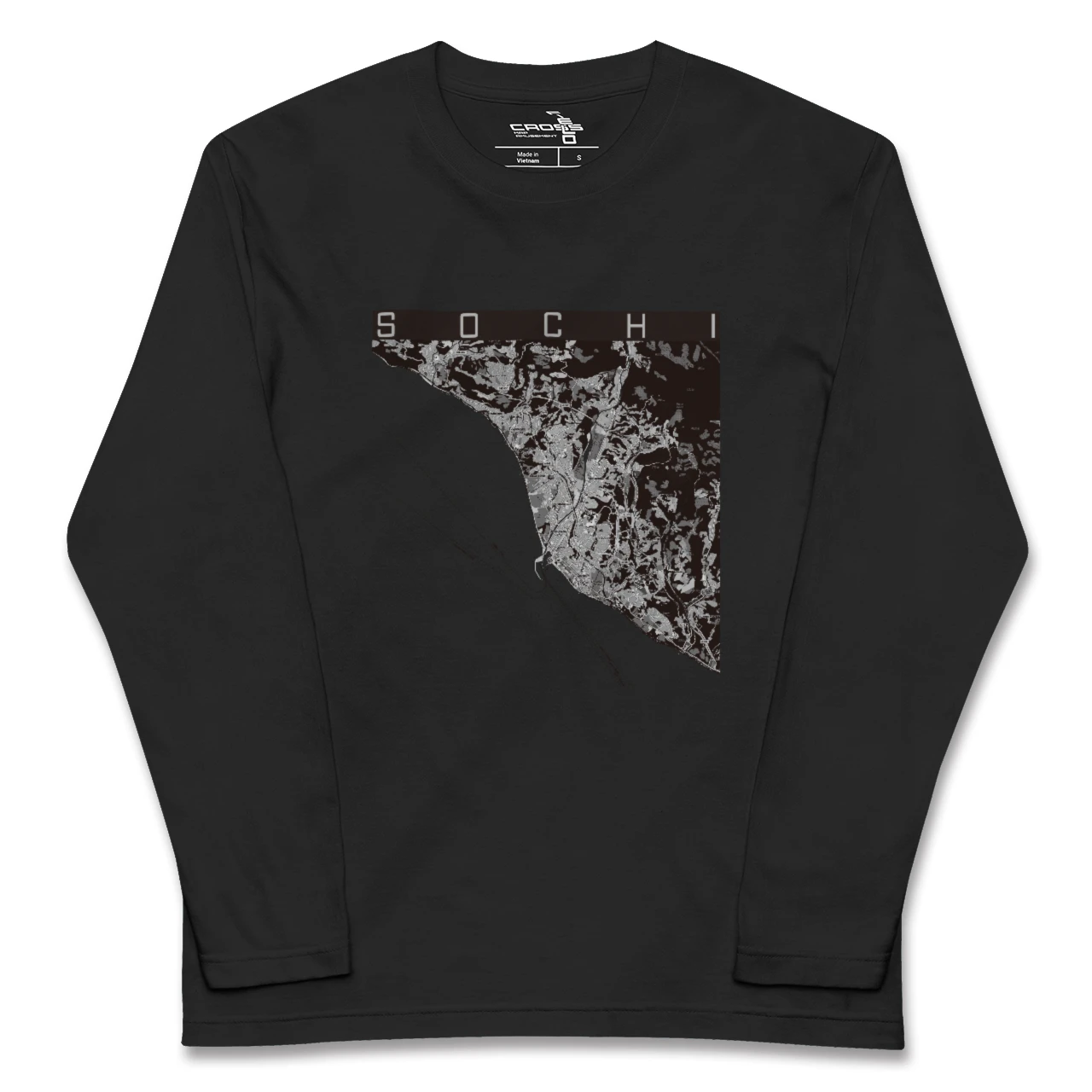 【ソチ(ロシア)】地図柄ロングスリーブTシャツ