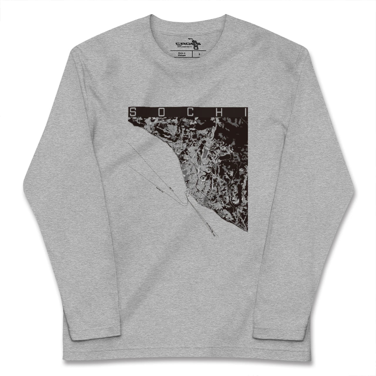 【ソチ(ロシア)】地図柄ロングスリーブTシャツ