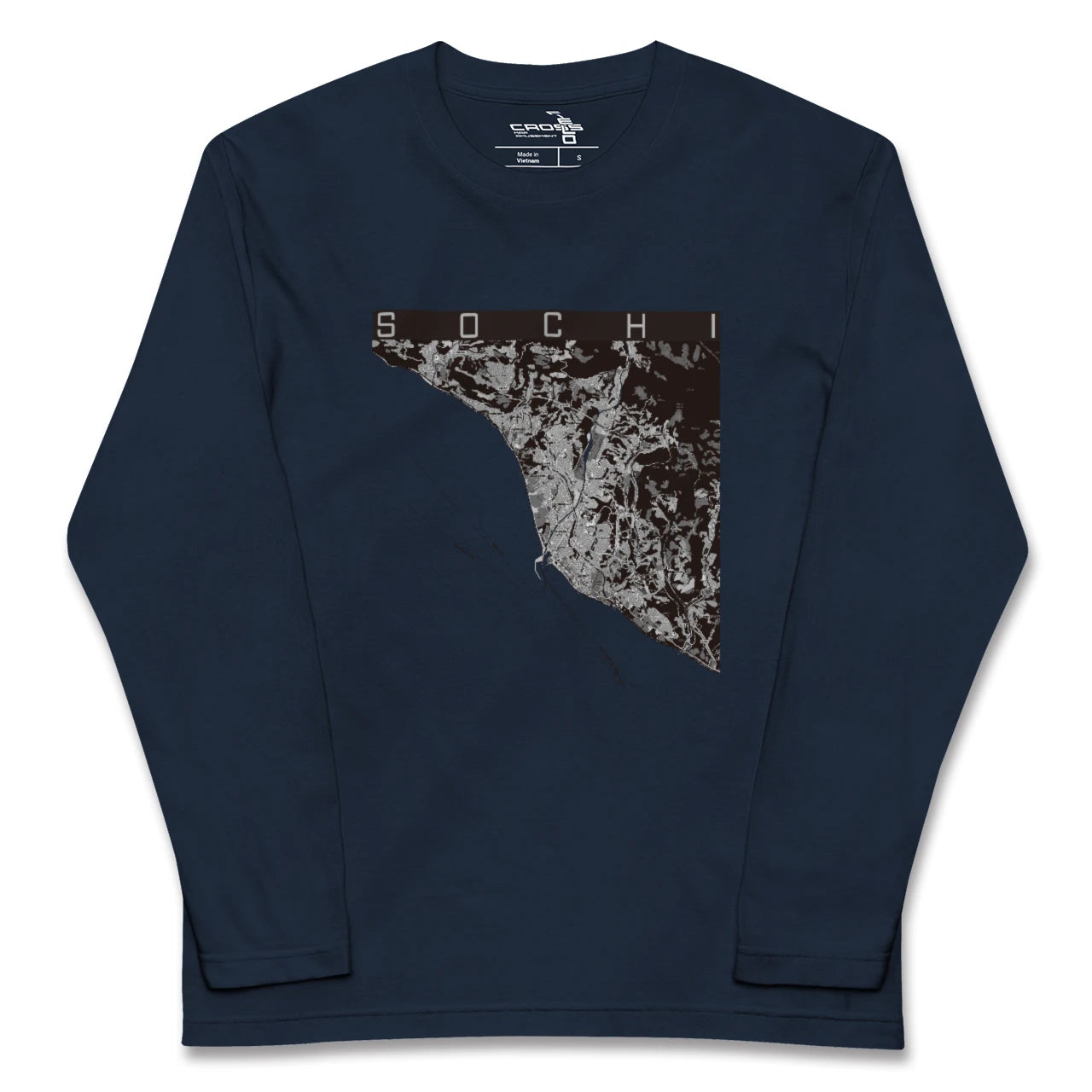 【ソチ(ロシア)】地図柄ロングスリーブTシャツ
