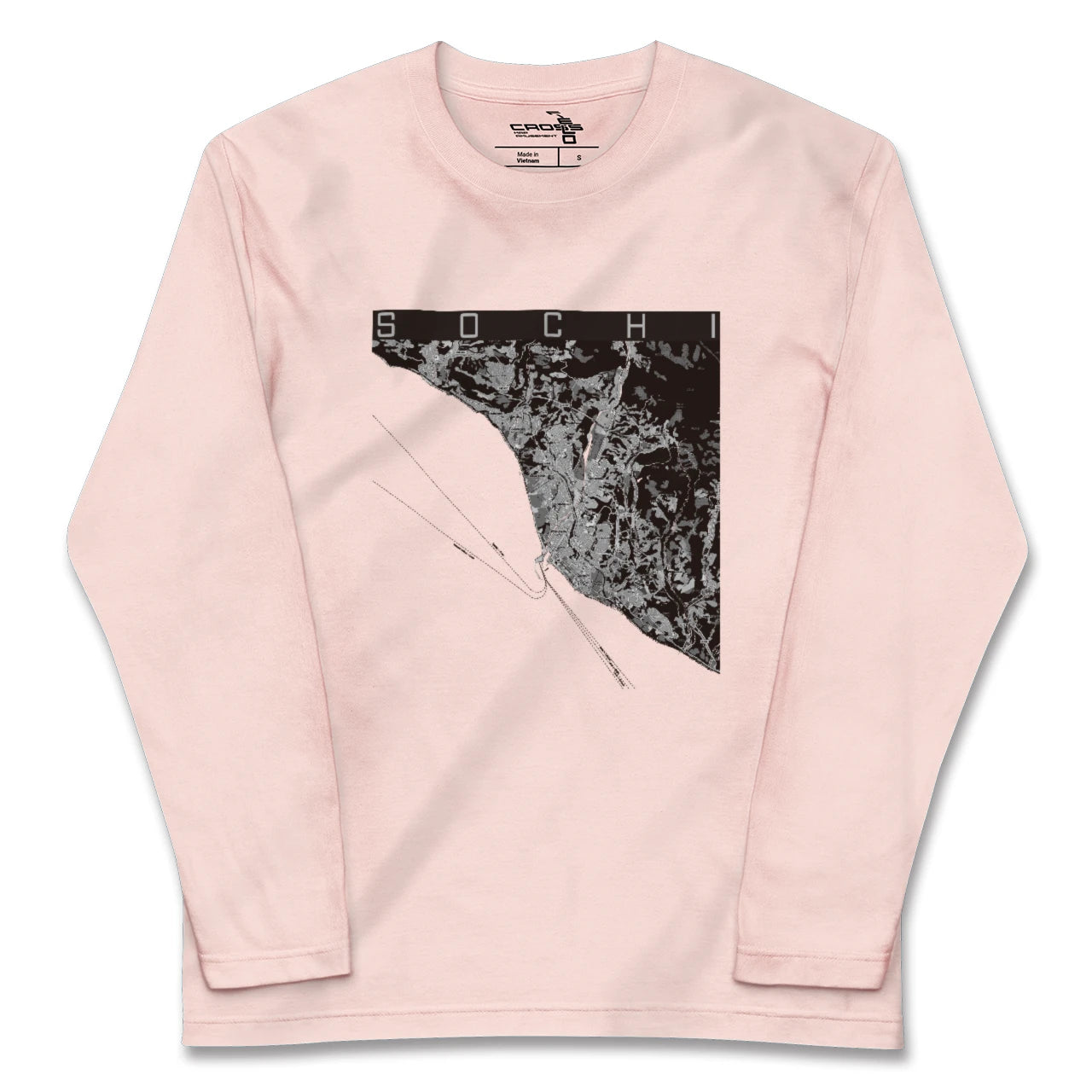 【ソチ(ロシア)】地図柄ロングスリーブTシャツ