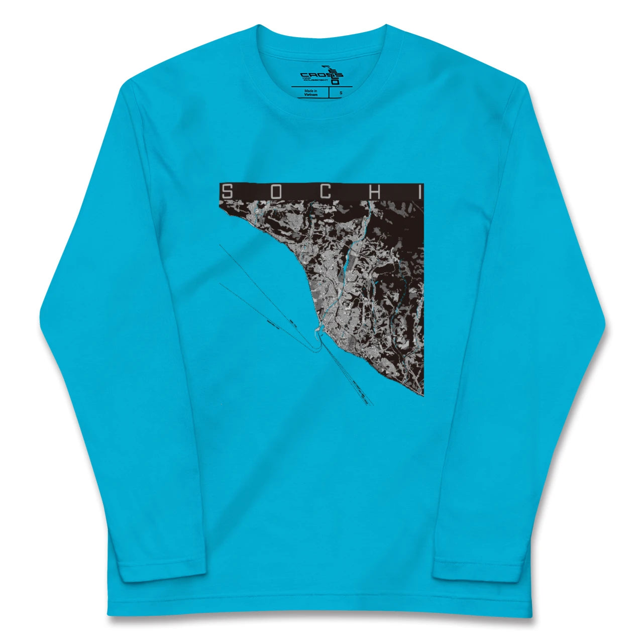 【ソチ(ロシア)】地図柄ロングスリーブTシャツ