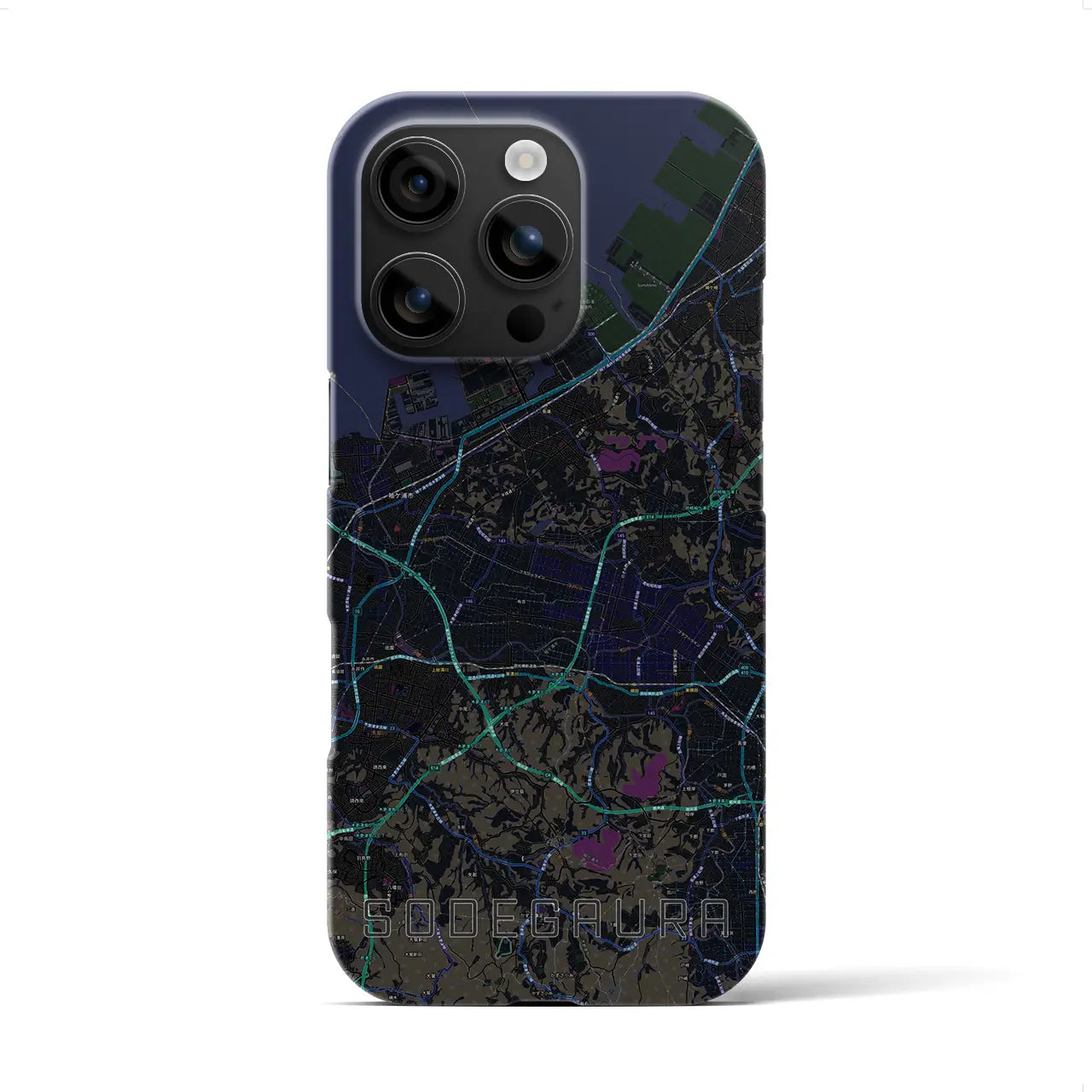 【袖ケ浦(千葉県)】地図柄iPhoneケース(バックカバータイプ)