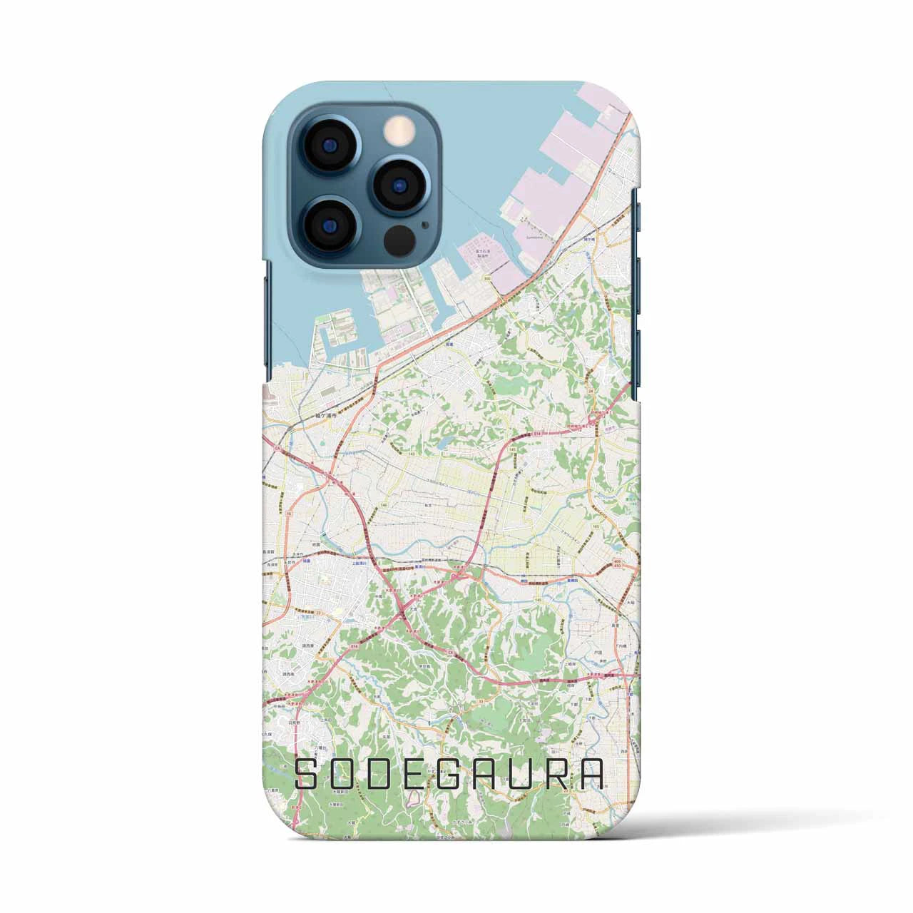 【袖ケ浦(千葉県)】地図柄iPhoneケース(バックカバータイプ)