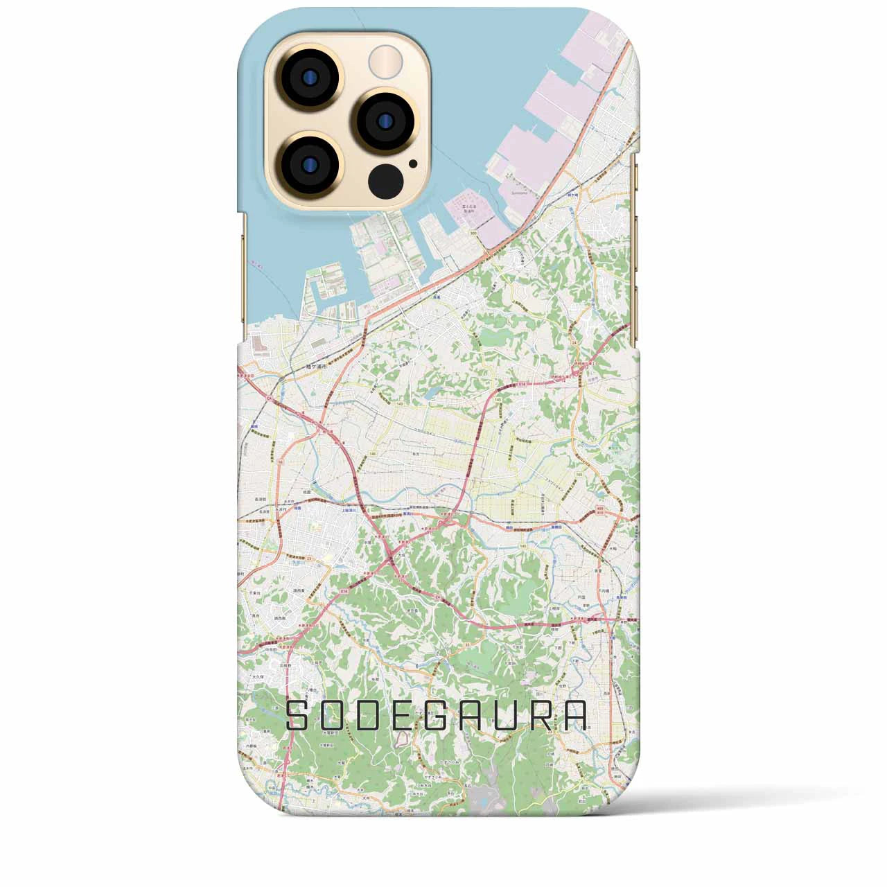 【袖ケ浦(千葉県)】地図柄iPhoneケース(バックカバータイプ)