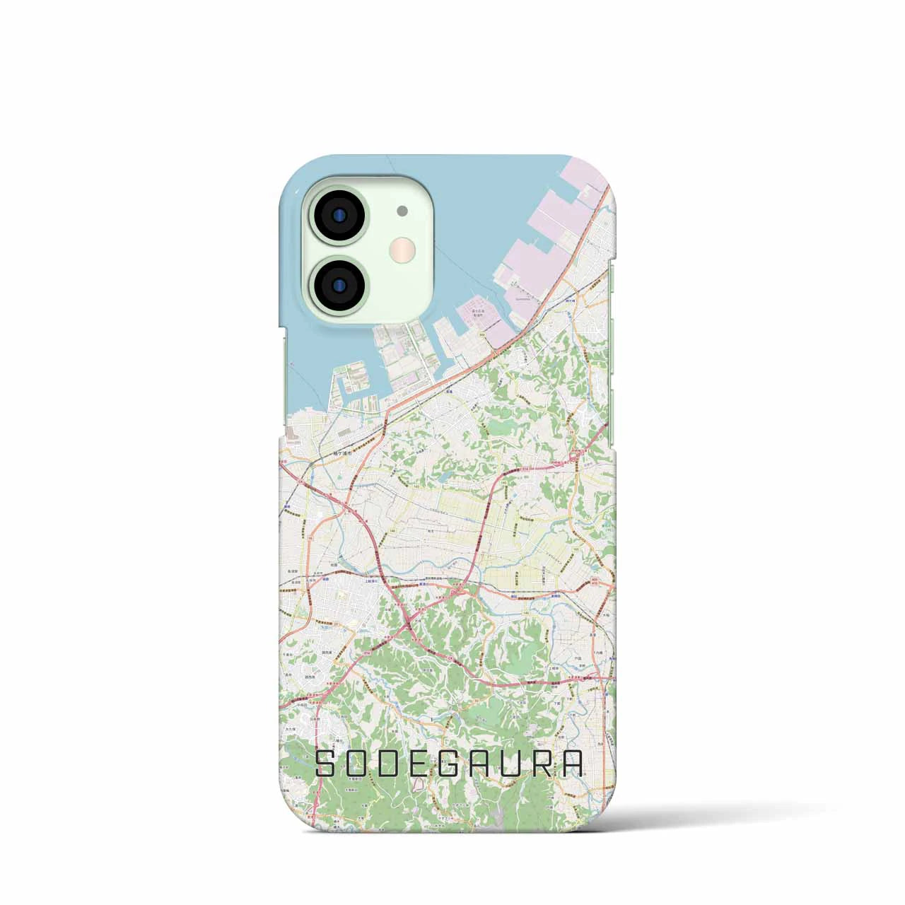 【袖ケ浦(千葉県)】地図柄iPhoneケース(バックカバータイプ)