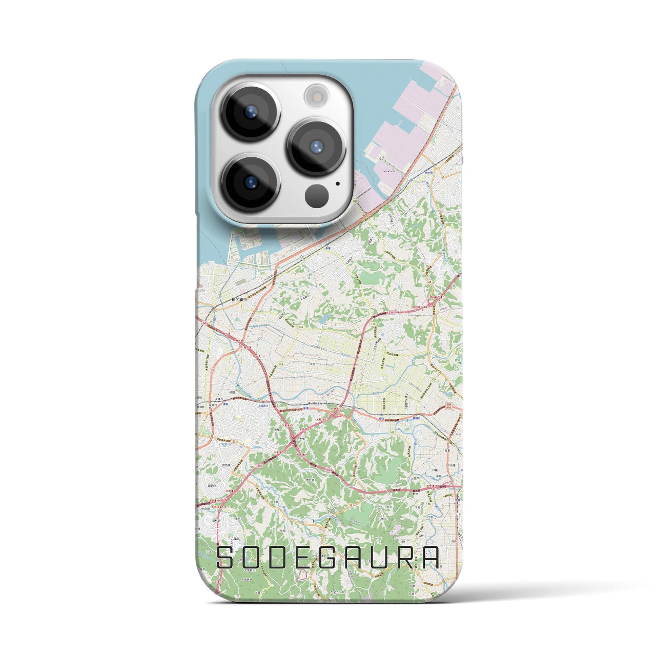 【袖ケ浦(千葉県)】地図柄iPhoneケース(バックカバータイプ)