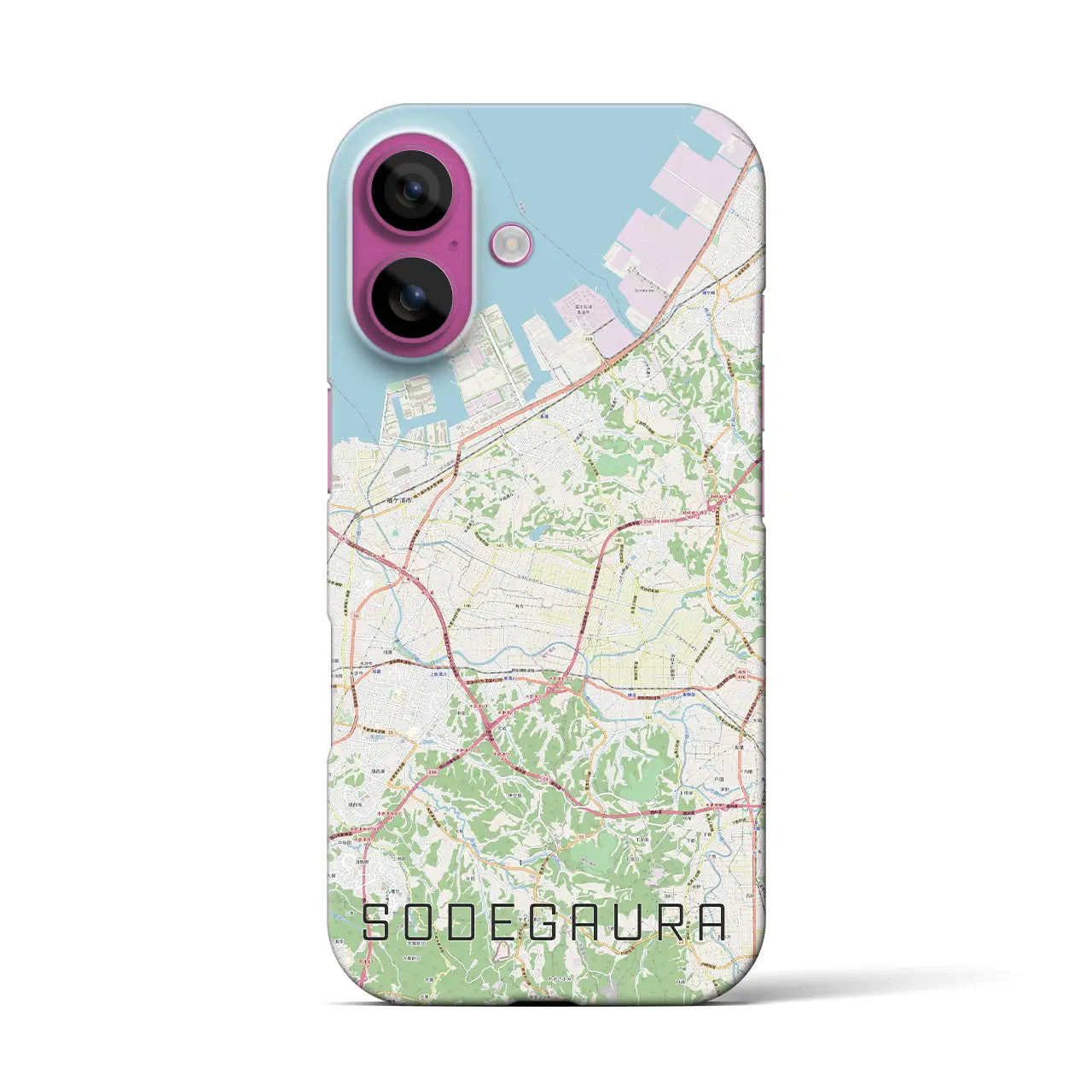 【袖ケ浦(千葉県)】地図柄iPhoneケース(バックカバータイプ)
